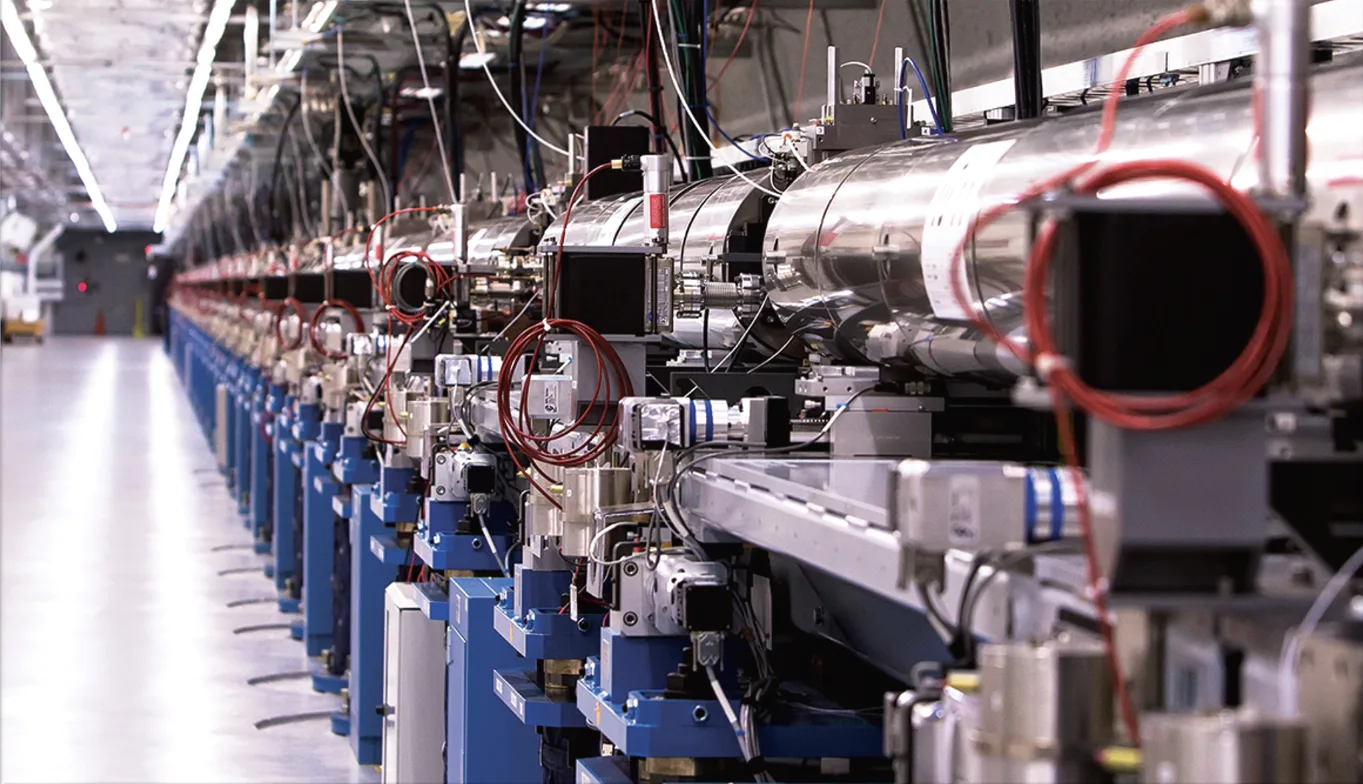 The Linac Coherent Light Source long X‑ray particle accelerator tunnel. 
