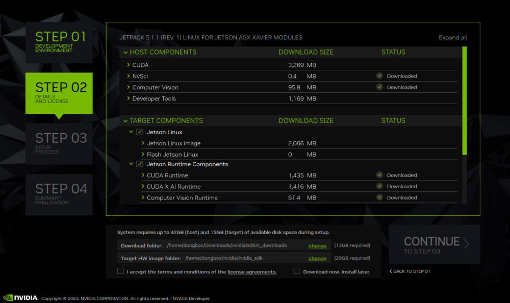 Screenshot of the SDK Manager interface. 