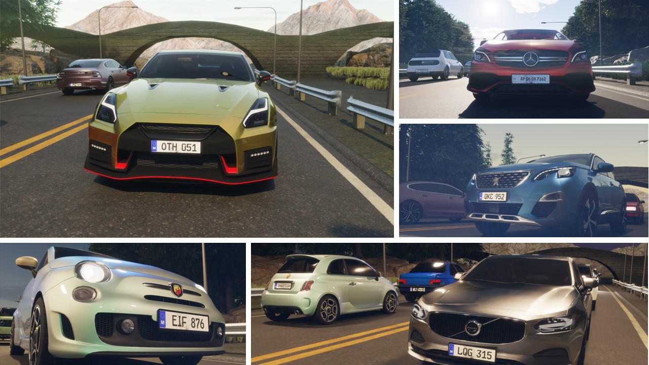 A collage of synthetically generated vehicles use to train the model.
