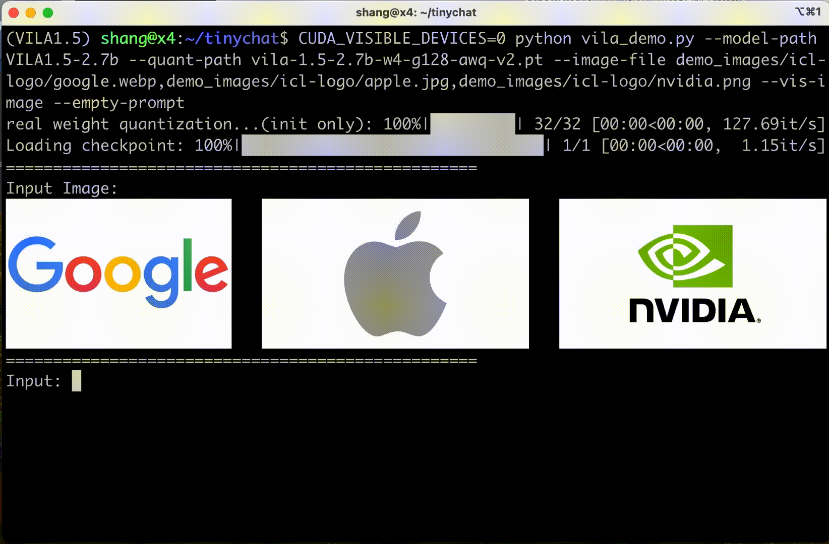 GIF shows that VILA figured out what NVIDIA is famous for, given the example of Google and Apple.